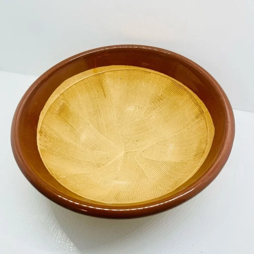 Handmade Art Pottery Altar Bowl | Rustic Brown Glazed‎ Ceramic | Ritual Decor |